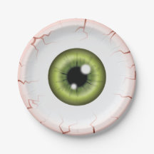 Groene kleur Oogbal Halloween Bloeddoorlopen Oogba