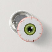 Groene kleur Oogbal Halloween Bloeddoorlopen Oogba Ronde Button 3,2 Cm (Voorkant /achterkant)