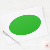 Groene kleur ovale sticker (Envelop)