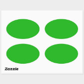 Groene kleur ovale sticker (Vel)