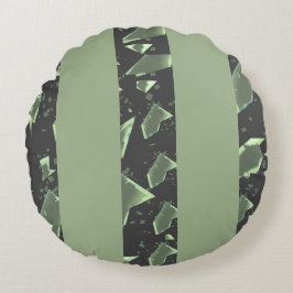 Groene kleur rond kussen