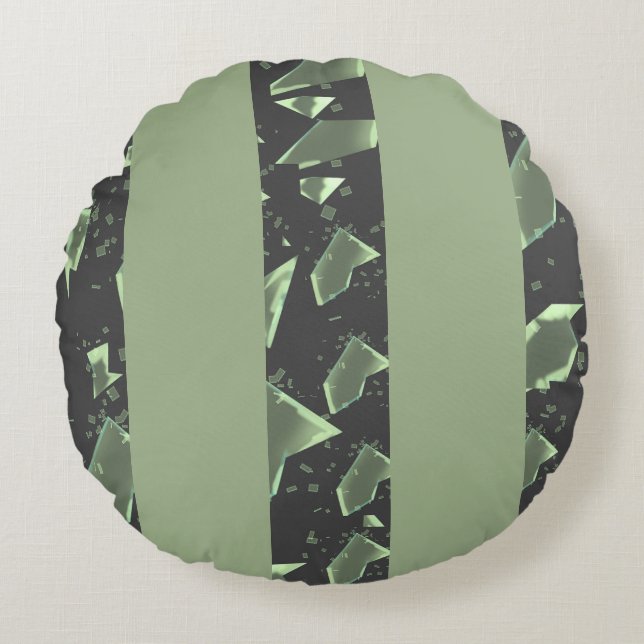 Groene kleur rond kussen (Voorkant)