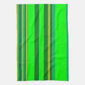 Groene Kleur Streep Patroon Aangepaste Ontwerper Theedoek (Verticaal)