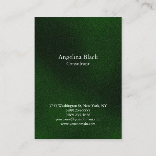 Groene kleur — uniek visitekaartje (Voorkant)