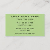 Groene kleur uw Visitekaartje - Kies kleuren (Achterkant)