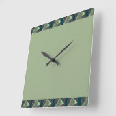 Groene kleur vierkante klok (Hoek)