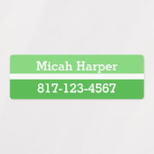 Groene Kleurenblok Zelfklevend Etiket Middelgrote Labels (Design 2)