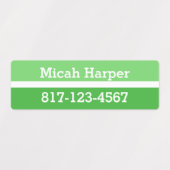 Groene Kleurenblok Zelfklevend Etiket Middelgrote Labels (Design 1)