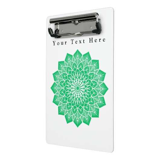 Groene Kleurenkunst Aangepast Afbeelding en Tekst  Mini Klembord (Angled2)