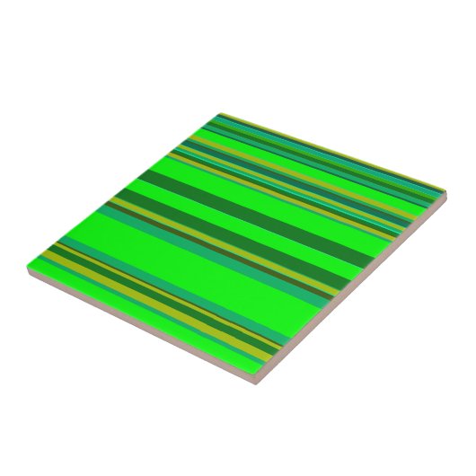 Groene kleurenpatroon Gepersonaliseerd Ontwerper Tegeltje (Zijkant)