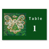 Groene kleurenserie Angel - aangepaste tabelkaarte Kaart (Voorkant)