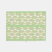 Groene kleurentapeluis met schuifbalket fleece deken (Voorkant (Horizontaal))