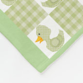 Groene kleurentapeluis met schuifbalket fleece deken (Hoek)