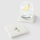 Groene kleurmagneet stenen onderzetter (Zijkant)