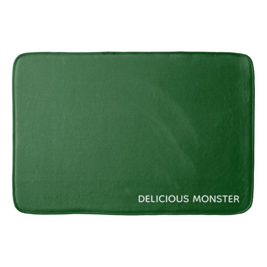Groene kleurnaam van Delicious Monster Badmat (Voorkant)