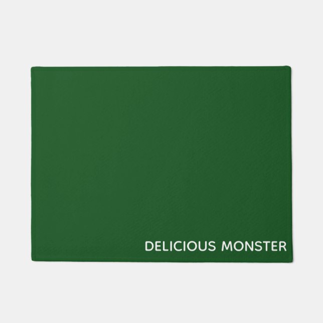 Groene kleurnaam van Delicious Monster Deurmat (Voorkant)