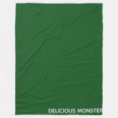 Groene kleurnaam van Delicious Monster Fleece Deken (Voorkant)