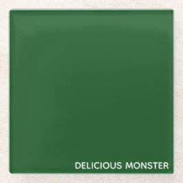Groene kleurnaam van Delicious Monster Glazen Onderzetter