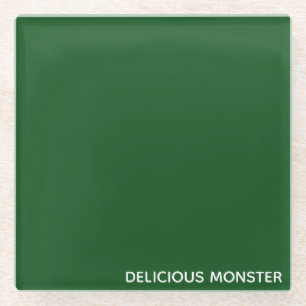 Groene kleurnaam van Delicious Monster Glazen Onderzetter