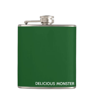 Groene kleurnaam van Delicious Monster Heupfles
