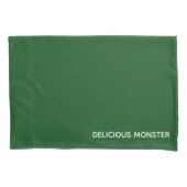 Groene kleurnaam van Delicious Monster Kussensloop (Voorkant)