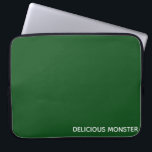 Groene kleurnaam van Delicious Monster Laptop Sleeve<br><div class="desc">Groene kleurnaam van Delicious Monster</div>