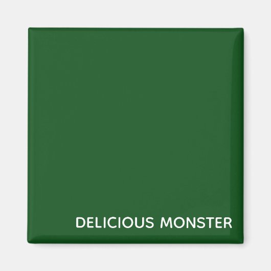 Groene kleurnaam van Delicious Monster Magneet (Voorkant)