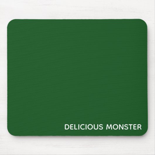Groene kleurnaam van Delicious Monster Muismat (Voorkant)