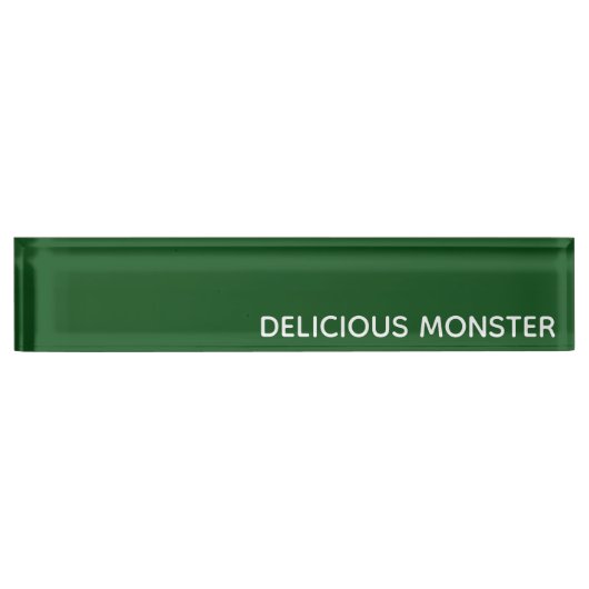 Groene kleurnaam van Delicious Monster Naambordje (Voorkant)