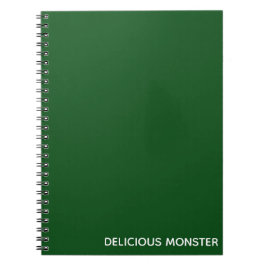 Groene kleurnaam van Delicious Monster Notitieboek