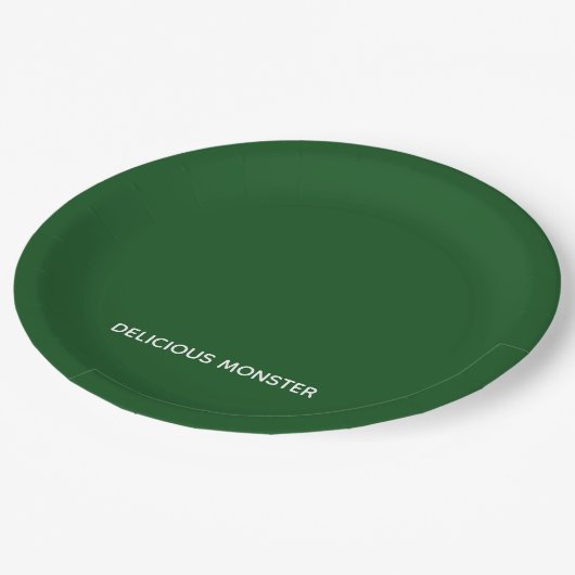 Groene kleurnaam van Delicious Monster Papieren Bordje (Gekanteld)
