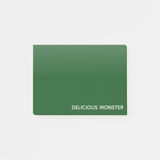 Groene kleurnaam van Delicious Monster Post-it® Notes (Voorkant)