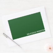 Groene kleurnaam van Delicious Monster Rechthoekige Sticker (Envelop)