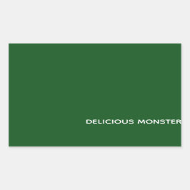 Groene kleurnaam van Delicious Monster Rechthoekige Sticker