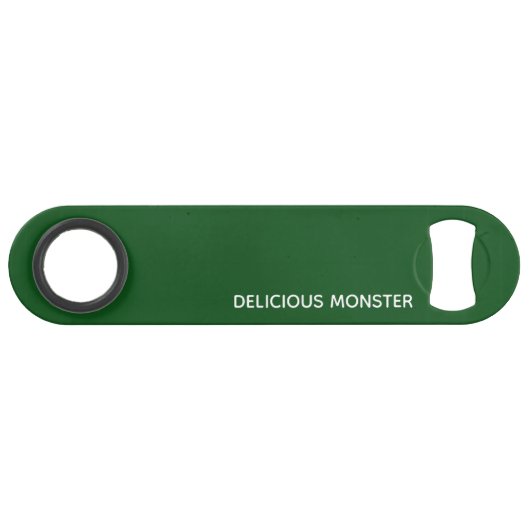 Groene kleurnaam van Delicious Monster Speed Flessenopener (Voorkant (Horizontaal))