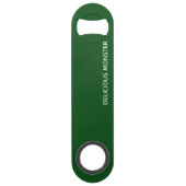 Groene kleurnaam van Delicious Monster Speed Flessenopener (Voorkant)