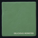 Groene kleurnaam van Delicious Monster Stenen Onderzetter<br><div class="desc">Groene kleurnaam van Delicious Monster</div>