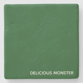 Groene kleurnaam van Delicious Monster Stenen Onderzetter