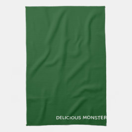 Groene kleurnaam van Delicious Monster Theedoek