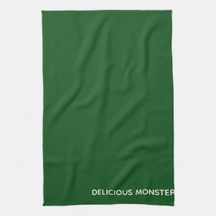 Groene kleurnaam van Delicious Monster Theedoek