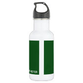 Groene kleurnaam van Delicious Monster Waterfles (Achterkant)