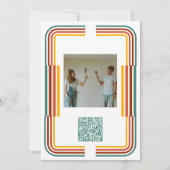 Groene kleurrijke illustratie Foto Wed Uitnodiging (Achterkant)