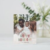 Groene kleurrijke Prettige feestdagen volledige ve Feestdagenkaart (Staand voorkant)