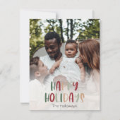 Groene kleurrijke Prettige feestdagen volledige ve Feestdagenkaart (Voorkant)