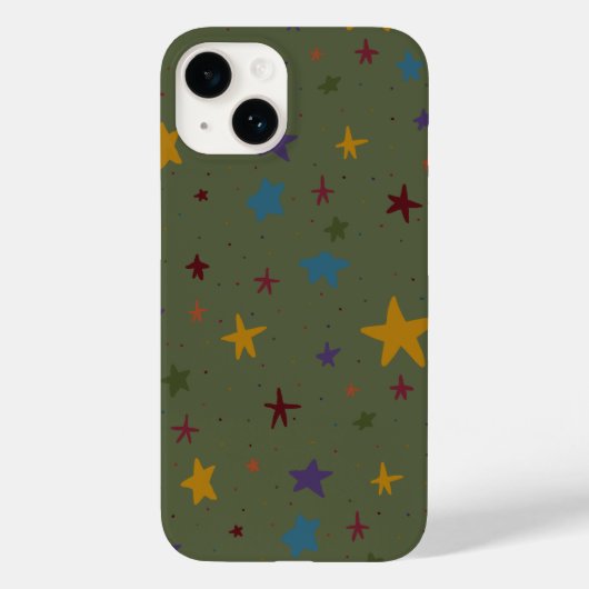 Groene Kleurrijke Ster Hoesje (Achterkant)