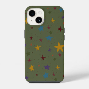 Groene Kleurrijke Ster Hoesje iPhone 14 Hoesje