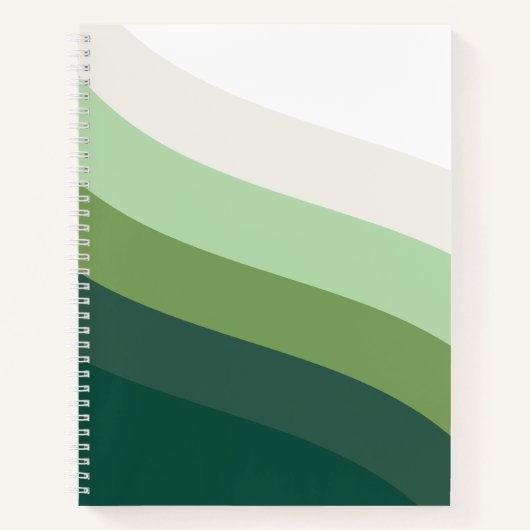 Groene Kleurschakeringen Spiraal Notebook Notitieboek (Voorkant)