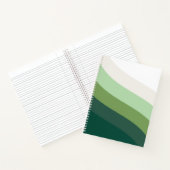 Groene Kleurschakeringen Spiraal Notebook Notitieboek (Binnen)