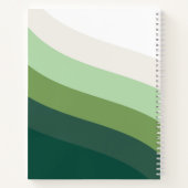 Groene Kleurschakeringen Spiraal Notebook Notitieboek (Achterkant)