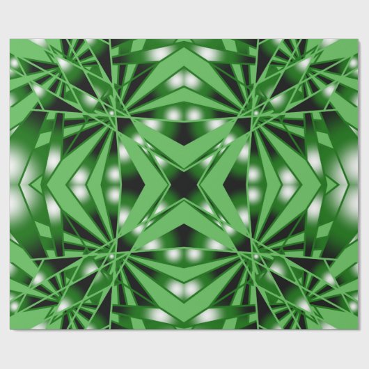 Groene kleurverloop gevulde perspectieftekening cadeaupapier (Vlak)